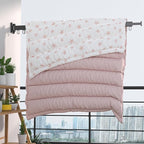 Clothes Drying Rack, Laundry Drying Rack Wall Mount for Bathroom, Retractable and Foldable Clothes Hanging Rack with U-Hooks for Laundry Room, Balcony, Closet, Bedroom(Tri-Fold), Black