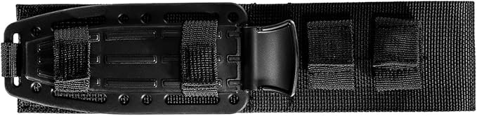 Gerber Gear Prodigy Fixed Blade Survival Tactical Knife - Full Tang, Serrated Edge Knife - American High Carbon Steel Blade - Molded Soft-Grip - with Protective MOLLE Sheath - Black