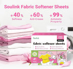 Soulink Fabric Softener Sheets for Washing Machine, No Plastic Jug Soap Strips, Alternative to Fabric Softener Liquid and Pods, Magnolia Scent, Up to 240 Loads