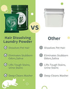 FurGone by Seedshub Pet Hair Odor & Stain Remover for Laundry, 96.7% Hair Dissolution, Based Powder Detergent for Clothes, Bedding, Effective Dog & Cat Hair Remover, 6-Month Supply, Septic Safe