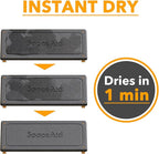 SpaceAid DryingNeat Sink Organizer, Instant Dry Sink Caddy Organizers, Kitchen Sponge Soap Holder Dispenser, Countertop Fast Drying Rack (Bamboo Feet, Dark Gray)