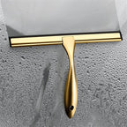 10inch T Shape Water Squeegee for Cars,Bathroom,Glasses or The top of Kitchen Range stailess Steel Gold Finish