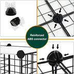 AWTATOS 6 Cube Storage Wire Closet Organizers DIY Stackable Storage Shelves Bookcase Cabinet for Home Office, Black