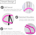 MIZGI Premium Velvet Hangers (Pack of 50) Heavyduty - Non Slip - Velvet Suit Hangers Pink - Copper/Rose Gold Hooks,Space Saving Clothes Hangers