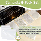 6-Pack 15.7 x 23.7 Inch Oven Rack Cleaning Bags, Reusable No-Scrub Soaking Bags with Sealed Zip for Removable Oven Racks, Grill Grates and BBQ Racks, Leak-Resistant Clear PE, No Cleaner Included