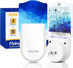Flying Insect Trap, Plug-in Fruit Fly Traps for Indoors, (2 Devices + 12 Refills) Fly Traps Indoor, Fly Bug Zappers, Fly Catch Mosquitos, Flies, Fruit Flies, Moths, Gnats for Home Safe
