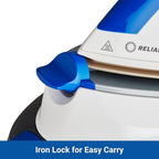 1500W Ironing Station with Ceramic Soleplate, Iron Lock for Easy Carry, 1 Ltr Removable Water Tank and Auto Shut-Off, Digital Display, Continuous Home Steam Iron