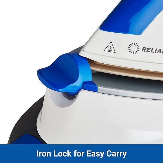 1500W Ironing Station with Ceramic Soleplate, Iron Lock for Easy Carry, 1 Ltr Removable Water Tank and Auto Shut-Off, Digital Display, Continuous Home Steam Iron