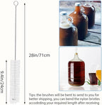 2 Pack 28inch Carboy Brush Carboy Cleaning Brush Carboy Bottle Brush Carboy Brushes for Cleaning Nylon 5 Gallon Carboy Brush for 3 5 6 6.5 Gallon Glass Carboys Corny Kegs Wine Making Home Brewing