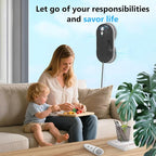 Window Cleaning Robot – 2400-3200Pa Suction, Dual Ultrasonic Spray, 85ml Tank, Edge Detection, Anti-Drop, 3 Cleaning Modes for Streak-Free Glass(Black)