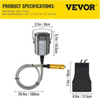 VEVOR Flex Shaft Grinder 780W Rotary Tool 500-23000RPM Rotary Carver with 1/4" 3-Jaw Chuck & Stepless Speed Foot Pedal Hanging Grinding Machine 131PCS Accessories for Jewelry Polishing Grinding DIY