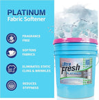 Ultra Fresh 5 Gallon Platinum Fabric Softener for All Machine Types, Liquid Laundry Softener, Up to 640 Loads, Fragrance & Dye Free
