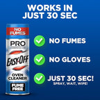 Easy-Off Fume Free PRO size Oven Cleaner Foam, Removes Grease & Burned-On Food, For Ovens, Air Fryers & More 24oz