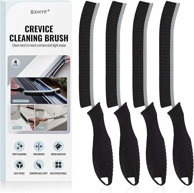 SXhyf Cleaning Brush - Hard Bristle Crevice Cleaning Brush, Multifunctional Gap Scrub Brush, Kitchen Essentials, Bathroom Cleaner Tools for Household Use, Home, Window, Toilet, Stove