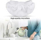 KEEPOW Universal Microfiber Cloths for Handheld Steam Cleaner Attachments Compatible with Bissell Steam Shot, Comforday, PurSteam, Washable Rags, 12 Pack