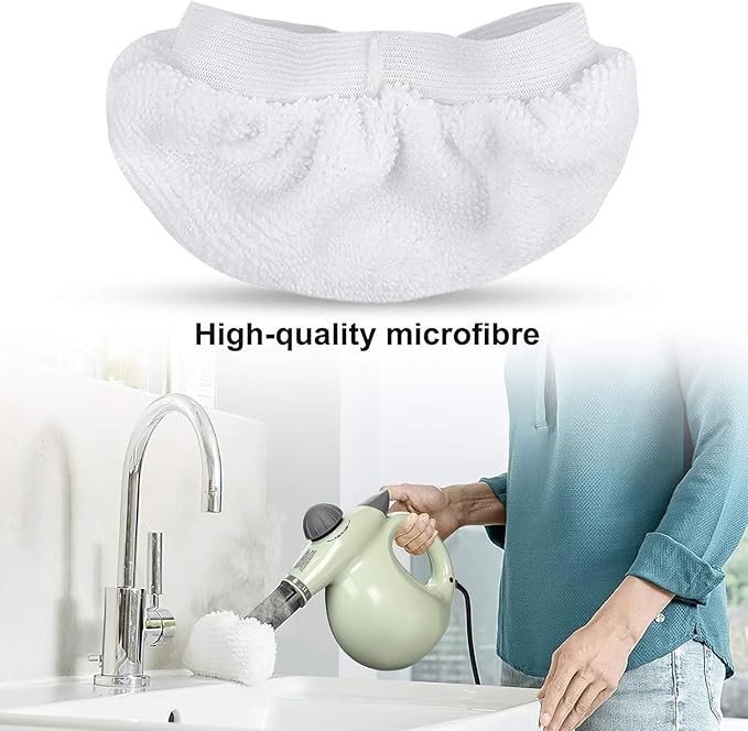 KEEPOW Universal Microfiber Cloths for Handheld Steam Cleaner Attachments Compatible with Bissell Steam Shot, McCulloch, Wagner, Comforday, PurSteam, Steamer Accessories Washable Rags, 8 Pack
