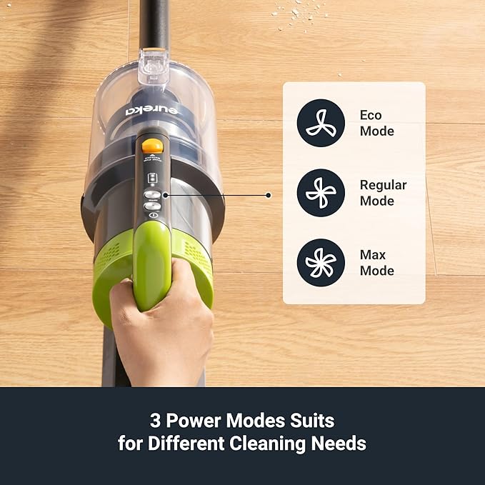 Eureka RapidClean Pro Cordless Vacuum Cleaner for Hard Floors, Lightweight Stick Vacuum LED Headlights, Convenient Stick and Handheld Vac, Green, NEC285GR