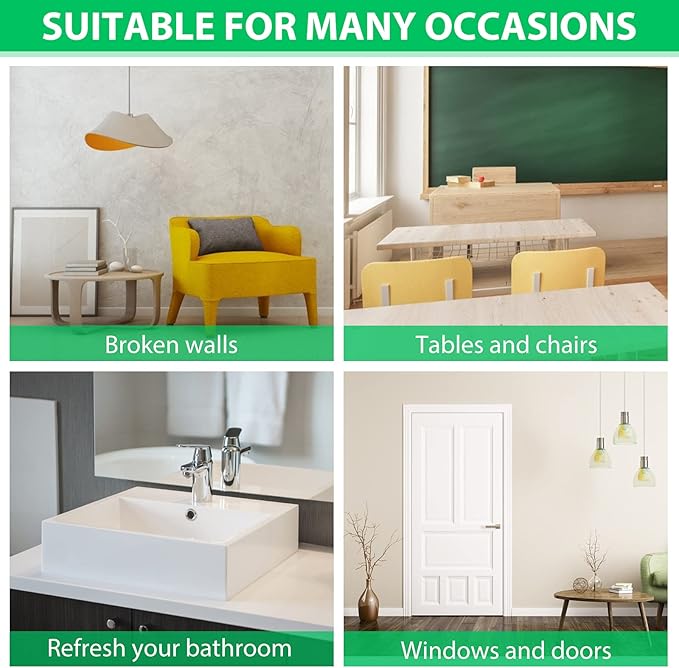 Drywall Repair Kit - Large Hole Patch, Wall Mending Agent with Scraper - Easy to Fill Holes for Home Wall, Plaster Dent Repair - 2 Pcs