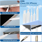 32 in 1 Cell Phone Cleaning kit with Charging Port Cleaner,Stylus Pen,SIM Tool,Keyboard Brush,Speaker Brush,Electronic Cleaning kit for iPhone,AirPods,iPad,Keyboard,MacBook,Earbud,Camera Lens(White)
