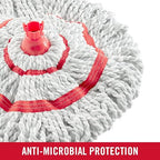 Rubbermaid Microfiber Twist Mop Kit with 2 Refills Kit Machine Washable Built-in Wringer Lightweight Safe for All Floor Types Deep Cleaning for Home/Bathroom/Garage/Office