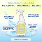 Whip-It Capri Lemon Streak Free Glass Surface Cleaner Spray - Multi-Surface Window Cleaner Spray for Tough Stains - 32oz