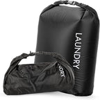 Travel Laundry Bag, Vacuum Compression Dirty Clothes Travel Bag Waterproof Wet Dry Bags Large Capacity Space Saver Bags Reusable Camp Clothes Organizer for Sports College Dorm Laundromat (1 Pcs )Black