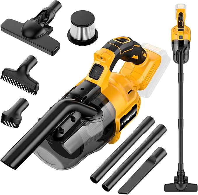 Cordless Vacuum Cleaner for Dewalt 20V MAX Battery, Handheld Vacuum Cleaner for Home Car Hardwood Floor Carpet, Portable Shop Vacuum with Washable HEPA Filter(No Battery)
