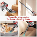 Cordless Vacuum Cleaner for Home - Powerful, 35Kpa Stick Vacuums Lightweight with Detachable Battery Display, Max 45Mins Runtime, 8 in 1 Handheld Vacuum for Hardfloor & Carpets Pet Hair, Y5