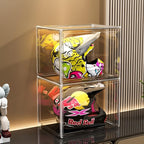 Clear Stackable Plastic Storage Bins with Magnetic Lid, Dustproof Book & Cosmetic Display Cases, Large Figures Collectibles Showcase, Shoe Box, Protection Organizer (XL, Count, 1)