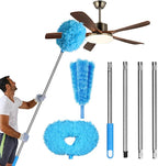Storystore Ceiling Fan Cleaner Duster - Adjustable Duster with Extension Pole,Dusters for Cleaning Fan Blade, Walls and Cobweb (Round / 4Claw)