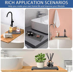 2PCS Water Absorbing Stone Tray, Quick Drying Diatomite Stone Sink Tray, Water Absorbent Diatomite Coasters for Kitchen Sink, Bathroom Counter Hand Soap Dish Toothbrush Holders