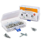 Drywall Anchors and Screws Kit, 100 Pcs Self Drilling Drywall Anchors, 50 Pcs Zinc Sheetrock Anchors and 50 Pcs #8 x 1-1/4" Metal Screws, Heavy Duty Wall Anchors, 75 Lbs Hanging Mounting