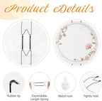 Bilillo 6 Pack Plate Hangers for The Wall, Suitable for 6''-8'' Decorative Plate,Invisible Heavy Duty Wire Plate Holder with Wall Hooks, Plate Hangers for Displaying Plates, Platter, Dish (Black)