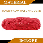 6mm x 200 Feet Red Jute Rope, Twine for Gardening Tomato Climbing Plant Tie Floristry Crafts Gift Wrapping Packing Decor