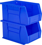 Hudson Exchange 9-1/2" x 6" x 5" Plastic Stackable Storage Bin and Hanging Container (Blue, 1 Pack)