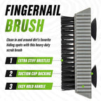 Grip Clean Heavy-Duty Hand Cleaner for Mechanics with Nail Brush - Moisturizing Coconut Oil Hand Cleaner Liquid Hand Soap with Stiff Bristle Nail Brush, Lime Scent – 8 Fl Oz Squeeze Bottle + Brush