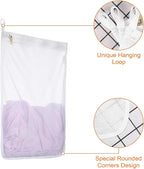 Reusable Mesh Laundry Bags, Delicates Garment Washing Bags for Travel/College, Durable Zipper Closure (2 Large 1 Medium)