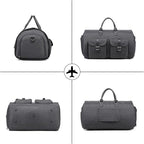 seyfocnia Convertible Travel Garment Bag,Carry on Garment Duffel Bag for Men Women - 2 in 1 Hanging Suitcase Suit Business Travel Bag