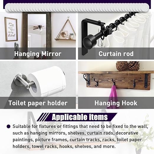 50 Pcs Drywall Anchor Repair Kit Solve Loose Wall Plugs Fast - Ideal for Curtain Rails, Towel Racks, Toilet Paper Holders and More Anchor Hole Patch (2.36 in)