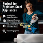 Stainless Steel CPR 18oz- 2-in-1 Kitchen Stainless Steel Cleaner and Polish for Appliances- Cleaner Removes Fingerprints, Water Marks and Grease. Refrigerator Cleaners, Stoves, & Dishwashers