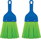 LOLA Heavy Duty Whisk Broom, Hand Brush, 2 Pack Durable Bristles, Whisks Away Dirt & Debris, Compact, Hang Hole for Easy Storage, Indoor/Outdoor