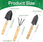 Reusable and Durable 5pcs Green Solid Lacquered ironsteel Garden Tool Set with Spade, rake, Shovel, and 6.5 inch Plant Shears, Waterproof repotting mat for Indoor and Outdoor Plants