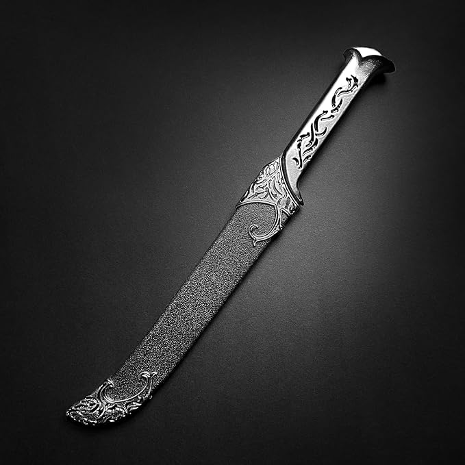 Otakumod 11" Fantasy Medieval Elvish Dagger. For Collection, Gift or Cosplay Renaissance Characters A Fair (Silver)