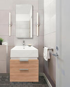 Krugg Medicine Cabinet | Recess or Surface Mount | Blum Hinge 170 Degree Soft Close|(18"x36")
