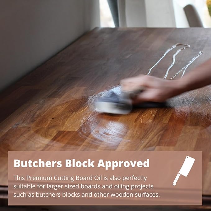 Specialist Cutting Board Oil by The Block & Board Company | Food Grade Mineral Oil for Wood, Stone, & Butcher Blocks | Quick Drying, Tasteless, Odorless & Colorless | Restore & Protect (17oz/500ml)