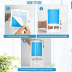 2-Pack Flying Insect Trap with 8 Refills - Plug-in Fruit Fly Trap for Indoor, Bug Zapper for Gnats, Fruit Flies & House Flies | Blue & UV Light Attraction | Mess-Free Disposal