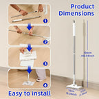 No Wash, Cloth Changing Mini Mop | Automatic Click on Lazy Mops for Kitchen Counter, with Snap-Grip System Multi Surface Floor Cleaning (1 mop + 20 Cloths)