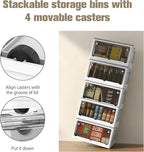 3 Pack Foldable Storage Bins, 8Gal Collapsible Storage Bins with 5 Opening Ways, Folding Storage Boxes, Foldable Storage Cubes for Clothing, Books, White