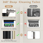 Black Toilet Brush and Holder Set, Stainless Steel Toilet Brush for Bathroom,Heavy Duty Black Toilet Bowl Brush and Holder,Deep Cleaning Modern Toilet Cleaner Brush -Space Saving, Covered Brush