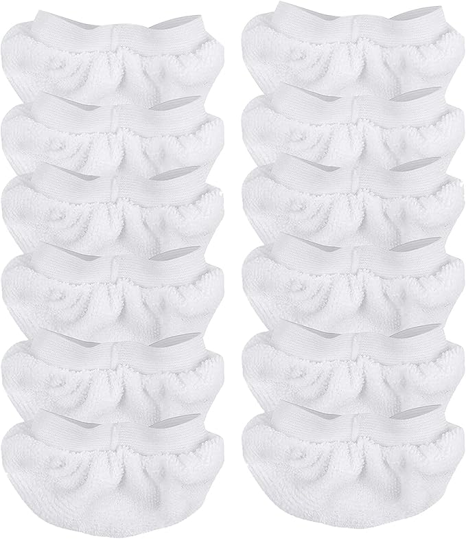 KEEPOW Universal Microfiber Cloths for Handheld Steam Cleaner Attachments Compatible with Bissell Steam Shot, Comforday, PurSteam, Washable Rags, 12 Pack